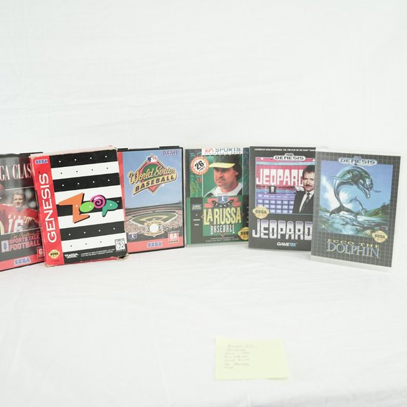 Sega Genesis Games lot of 5 - Ecco, Joe Montanta, Zoop, Baseball, Jeopardy - Picture 4 of 4